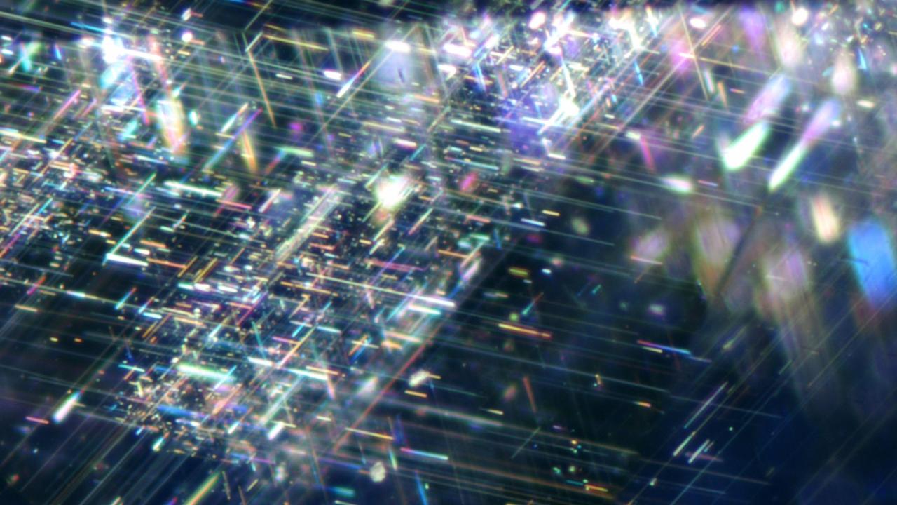 rutile needles in sapphire