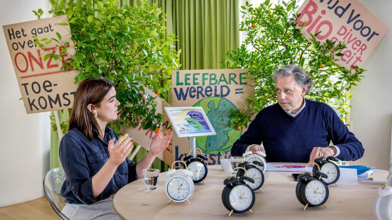 Ed Nijpels en Aniek Moonen in gesprek