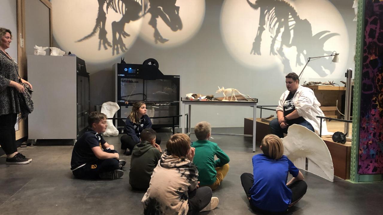 Martijn tijdens de dinosnurk