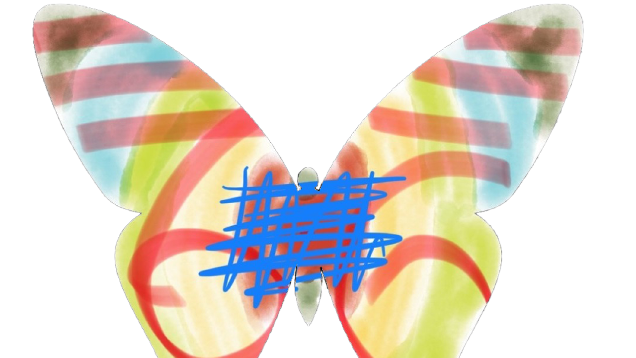 Tekening van vlinder