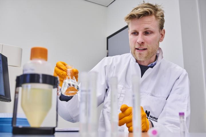 A young researcher in the lab